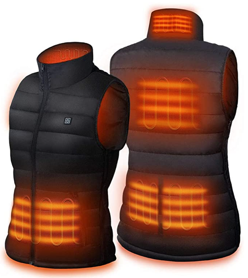 Heated Vest for Women WLSAUTO Lightweight Heated Vest Size Adjustable with Battery Pack 7.4V Warm Vest 