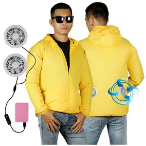 Cooling Jacket Fan for Summer Hooded air conditioning suit Sunscreen Jacket
