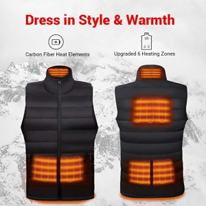 Heated Vest, Unisex Heated Clothing for men women, Lightweight USB Electric Heated Jacket
